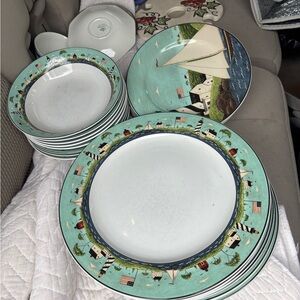 Nautical Themed Dinnerware Set 6 each